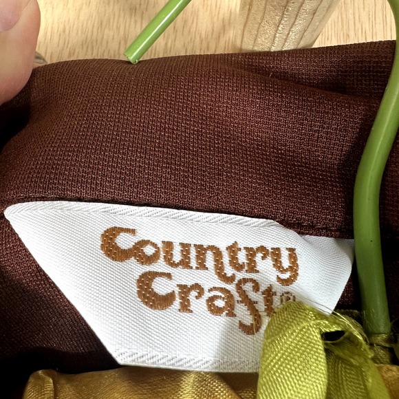 70s Brown polyester button up - Picture 3 of 4